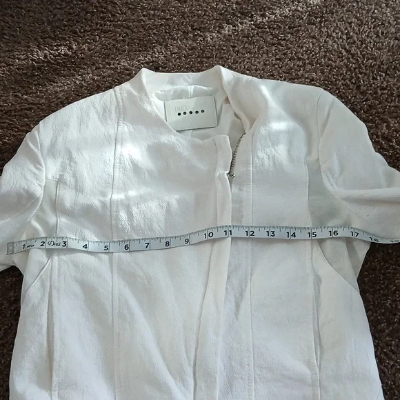 BlankNYC white double zip mesh jacket size small - Picture 13 of 15